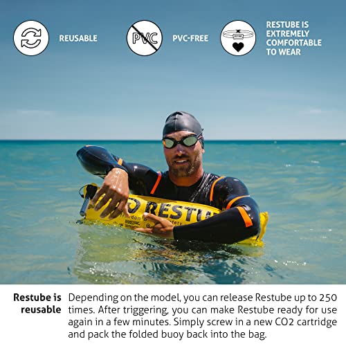 Restube Active Swimming Safety Buoy Black + Ice Mint for Adults & Kids