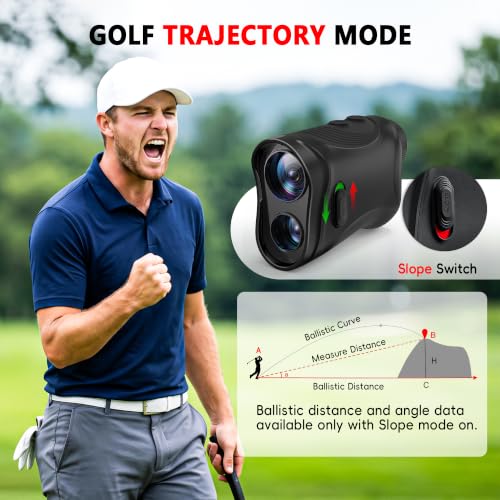 Golf Range Finder with Slope & Magnetic Mount - 1200Y Laser Golf Distance