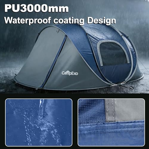 2-4 Person Waterproof Pop-Up Camping Tent - Instant Setup, Breathable & Durable for Outdoor Hiking & Family Camping