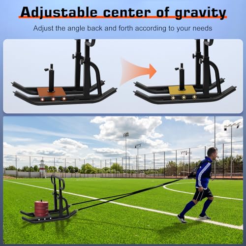 Weight Sled, Fitness Strength Training Sled,Adjustable Height