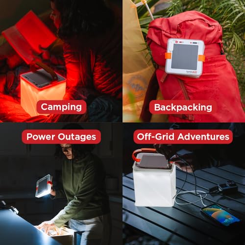 LuminAID Survivor Inflatable Solar LED Camping Lantern & Phone Charger 600 Lumens