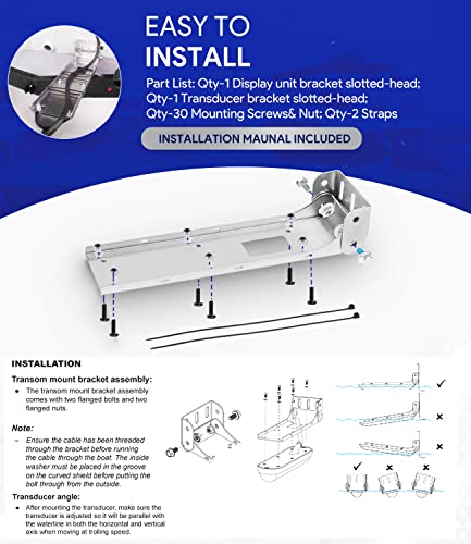 Marine Transducer Mount Bracket for StructureScan 3D & HD | Skimmer Transducers