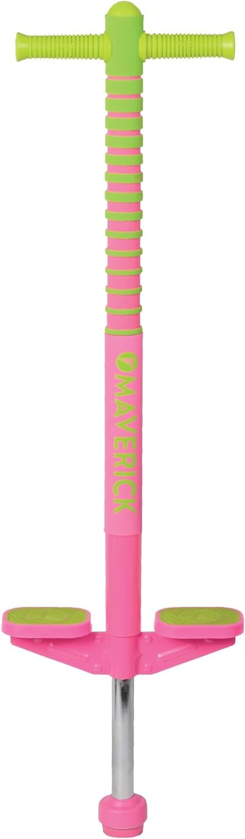 Flybar Maverick 2.0 Foam Pogo Stick - Fun Outdoor Toy for Kids 5+ | Supports 40-80 lbs | Pink/Green
