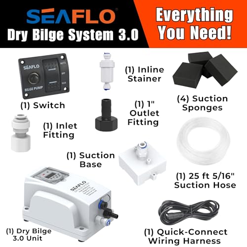 SEAFLO 12V Dry Bilge System 3.0 - Automatic Water Removal for Boats