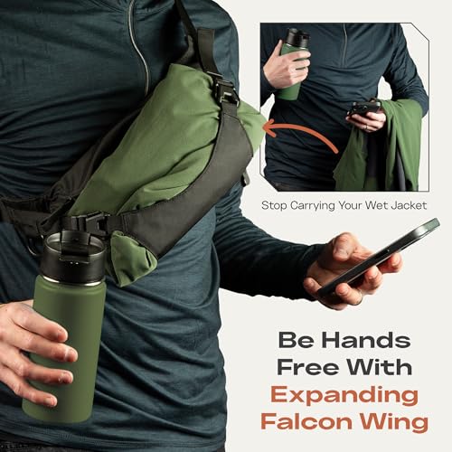 ARTERRA Falcon2L Ultralight Water-Resistant Fanny Pack Black - Compact Crossbody Waist Bag for Outdoor & Everyday Use