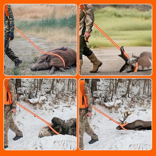 Adjustable Deer Drag Strap and Harness 500lbs Load Capacity