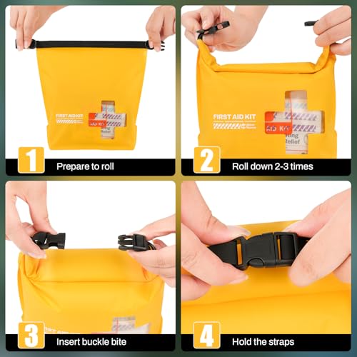 RHINO RESCUE Waterproof Boat First Aid Kit with Dry Bag - Yellow