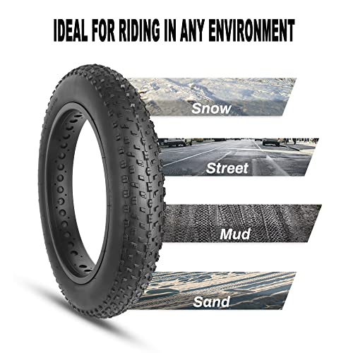 MOHEGIA 20x4.0 Fat Bike Tires & Tubes Set - 2 Pack for E-Bike, MTB, Snow, Off-Road