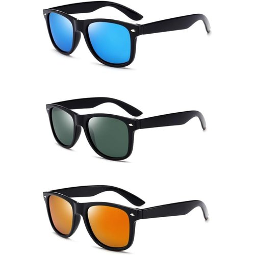 UP EYEWEAR 3-Pack Polarized Sunglasses for Women & Men – UV400 Protection, Lightweight Outdoor Shades for Driving, Fishing & Sports (Blue/Green/Orange)