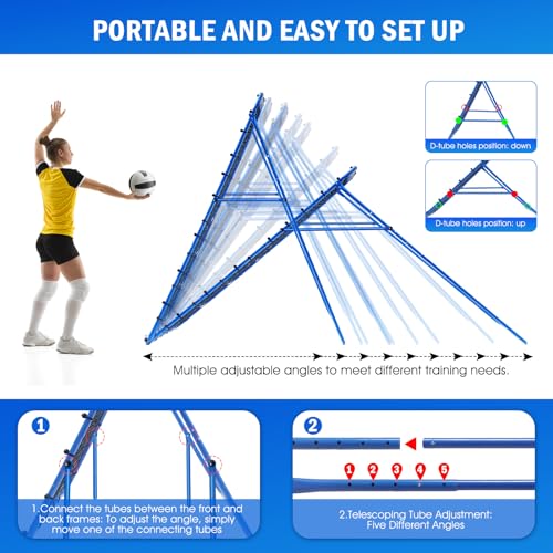 7FT x 4FT Multi-Sport Rebounder Net - Baseball, Softball, Volleyball & Lacrosse Practice Equipment
