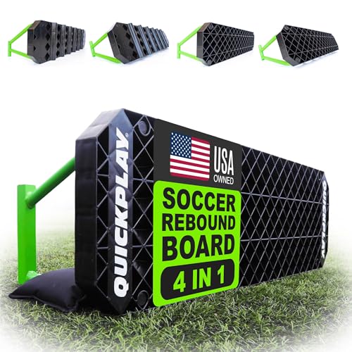 QUICKPLAY Replay Station XL Soccer Rebounder Board - 4-in-1 Passing & Reaction Trainer