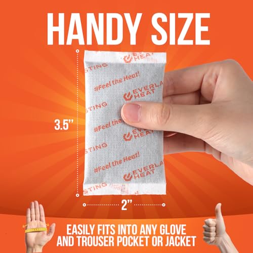40 Pack Hand Warmers - Up to 10 Hours of Long-Lasting Heat for Hands, Body & Feet - Easy Air Activation, Disposable, TSA Approved