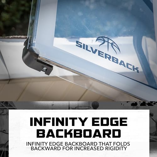 Silverback NXT 54" Wall-Mounted Basketball Hoop - Indoor/Outdoor, Blue-Black