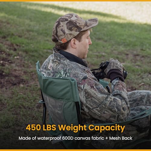 Arrowhead Outdoor 360° Swivel Hunting Chair - Green, Heavy-Duty Portable Seat
