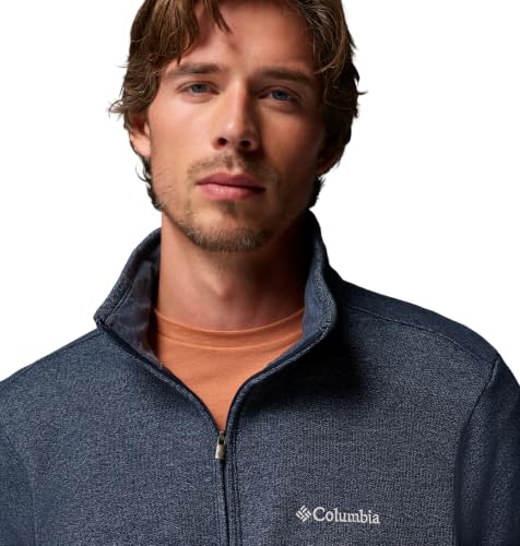 Columbia Men’s Great Hart Mountain III Half Zip Pullover - Big & Tall, Heather Navy