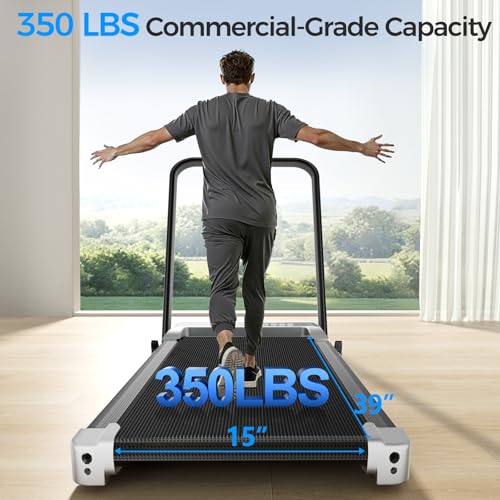 Foldable Under Desk Treadmill with 8% Incline and Remote Control - Portable Home Exercise Machine