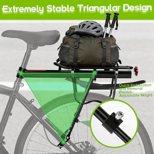 Large Capacity Bike Cargo Rack with Basket & Mudguard for Adult Bikes