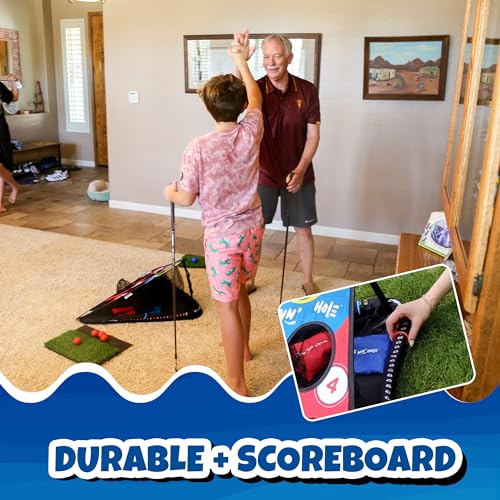 Chip N' Hole Starter Set - 1 Target Cornhole Golf Game for All Ages