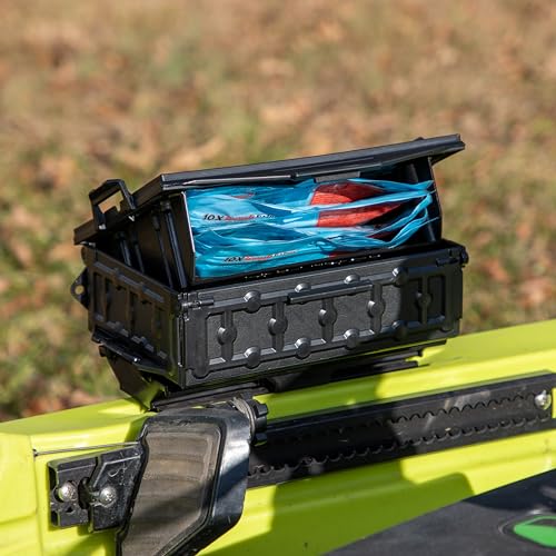 Kayak Track Mount Storage Box with Spring-Loaded Lid and Quick Release Base