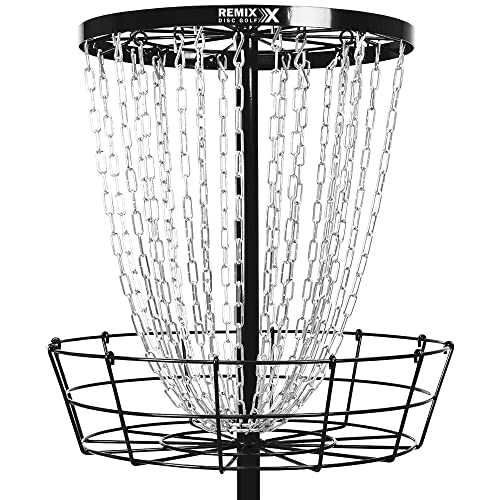 Disc Golf Practice Basket - Remix Deluxe 24-Chain, Black / 24-Cha Variation