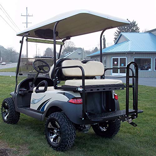 10L0L Golf Cart Rear Seat Safety Grab Bar with 2" Trailer Hitch - Compatible with EZGO, Club Car, Yamaha