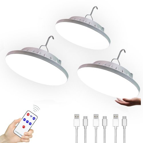 [120 LED 4500mah] Solar Camping Lights Rechargeable Portable Lantern Tent Lamp 5 Mode USB Remote Control Hanging Waterproof for Home Indoor Outdoor Emergency Courtyard 3 Pack