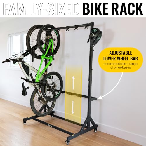 5-Bike Freestanding Bicycle Storage Rack for Garage and Home