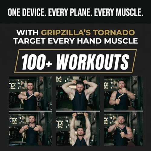 GRIPZILLA Tornado Steel Forearm & Wrist Strengthener - Adjustable Grip Trainer for Rehab & Sports