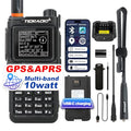 10W Multi-Band Ham Radio with GPS APRS Bluetooth Handheld Antenna - Black