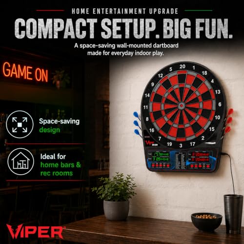 Electronic Soft Tip Dart Board - 15.5 Inch Regulation Size with 43 Games