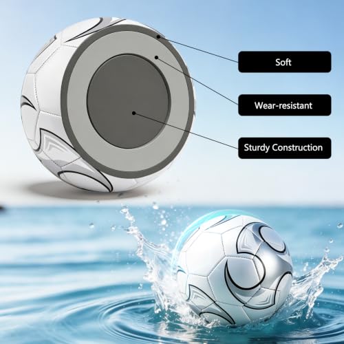 Soccer Ball Size 5 with Pump Needles - Deflated Bulk Pack for Adults & Teens