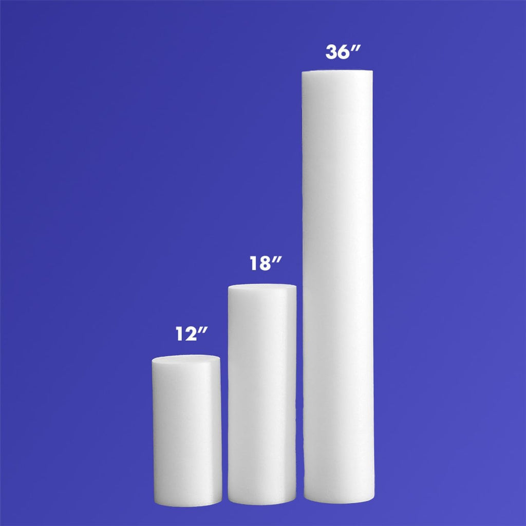 Skiennix White PE Foam Roller - Medium/Firm Half Round Design | 36-Inch Length for Optimal Support