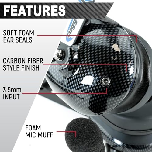 Rugged Radios H41 Behind-the-Head Racing & Industrial Headset with Noise Cancelling Mic