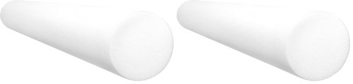 CanDo White PE Foam Rollers - Muscle Recovery & Massage Therapy | 4" x 36" (Pack of 2)