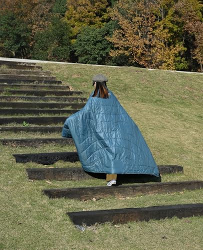 Ultralight Camping Blanket with Thinsulate Insulation, Waterproof & Compact - Blue, 72.8" x 55"