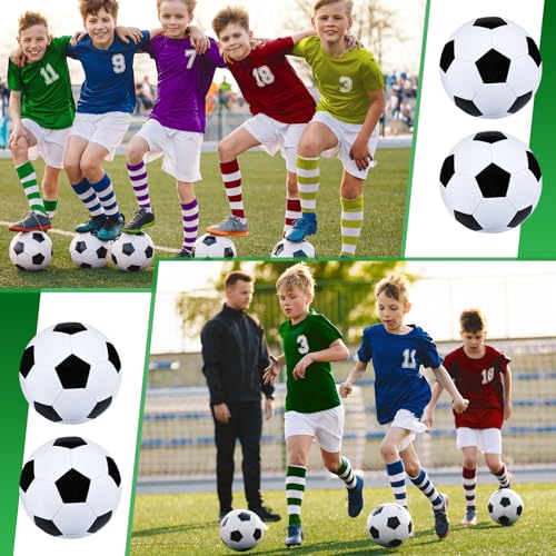 Bulk Size 5 Soccer Balls with Pumps - Durable, Soft PU Leather, Indoor & Outdoor Use