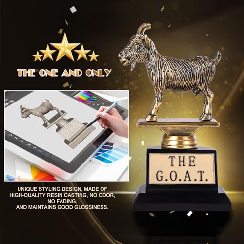 6-Inch G.O.A.T Trophy - Funny Recognition Award for Sports, Teachers, Bosses