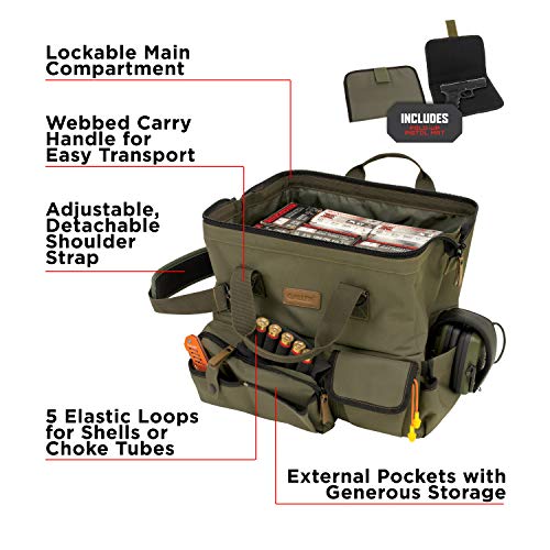 Range Bag with Handgun Mat - Heavy Duty Ripstop Storage for Shooting Gear