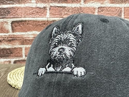 Yorkshire Terrier Embroidered Baseball Hat - One Size Black