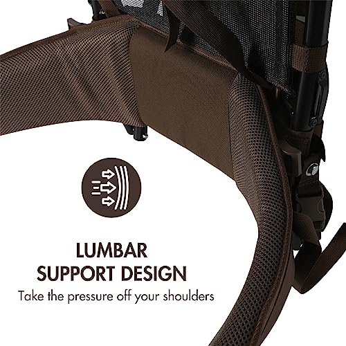 Timber Ridge Aluminum Frame Hiking Backpack - Lightweight & Foldable for Camping & Travel