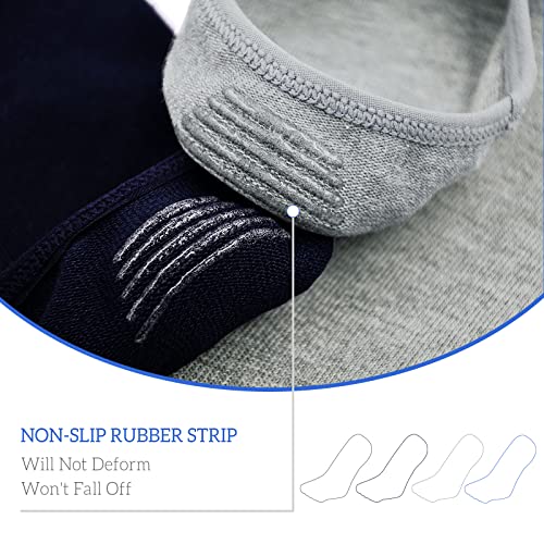 Hellomamma No Show Toe Socks for Men Multicoloured 4 Pairs Size 9-11 - Low Cut Running & Sports Socks