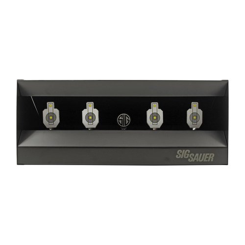 Sig Sauer Quad Shooting Gallery Target | Powder-Coated Steel Construction | for Use with Lead Airgun Pellet and Lead Shot