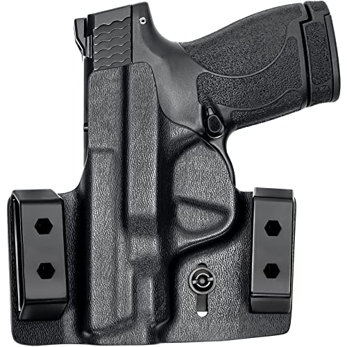 Tulster Black OWB Kydex Holster for M&P Shield/Plus 3.1" with Optic Cut, Concealed Carry