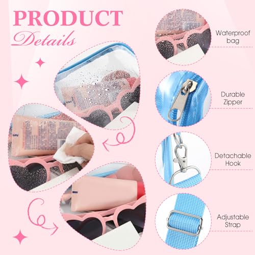 Eccliy Multi-colored Clear Crossbody Bag Stadium Approved PVC Shoulder Messenger for Concerts & Travel - 24
