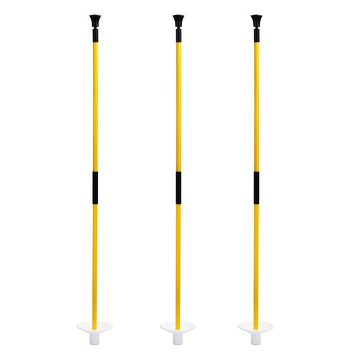 KINGTOP Golf Hole Cup Flagpole Set for Practice Putting Green, 6” Putting Cup Fit PGA | LPGA | USGA Regulations, 2-Section Flag Stick Design, 3 Feet, 3-Pack