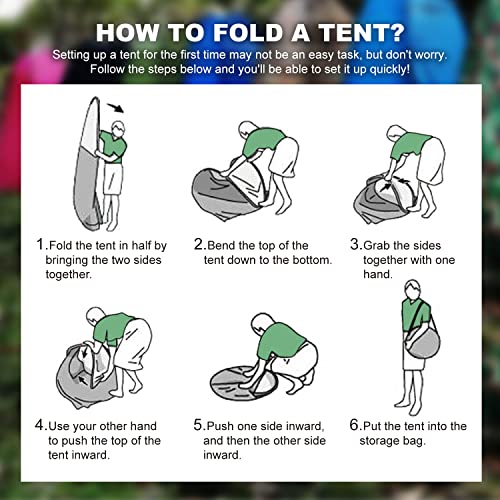 Portable Toilet with Privacy Tent for Camping Outdoor RV Black+Black