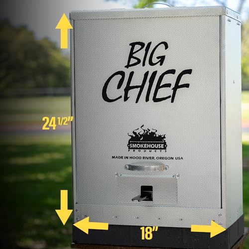 Electric Smoker for Food - Big Chief Front Load 50 lb Capacity, Steady 165°F