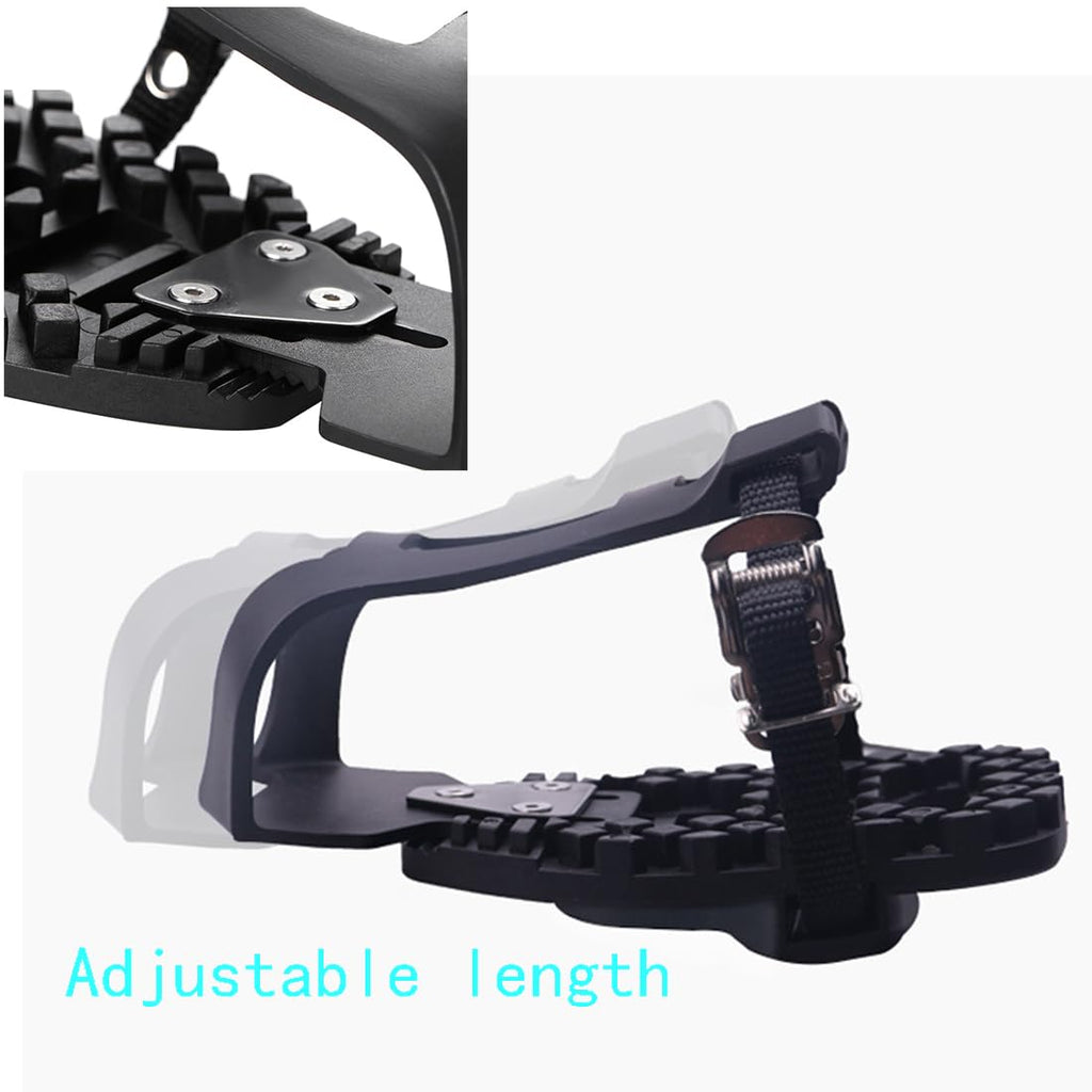 Bike Bicycle Toe Clips Cage ONLY - Compatible with Peloton Bike & Bike+ Pedals Adapters - Convert Look Delta Pedals to Dual Function Pedals - Ride with Sneakers