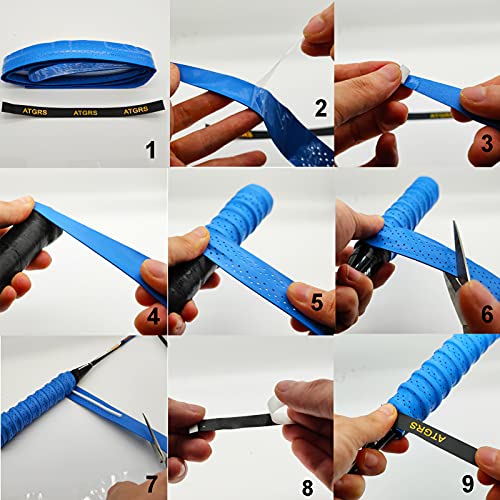 Tennis Overgrip Tape Absorbent Non-Slip Handle Grip for Tennis & Badminton
