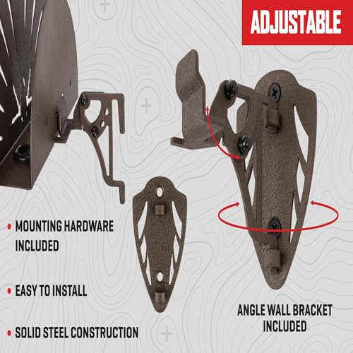 Allen Company EZ Mount Stackable Turkey Fan & Beard Display - Metal Trophy Mount - Wall Display for Turkey Slam & Hunting Trophy Rooms - Brown